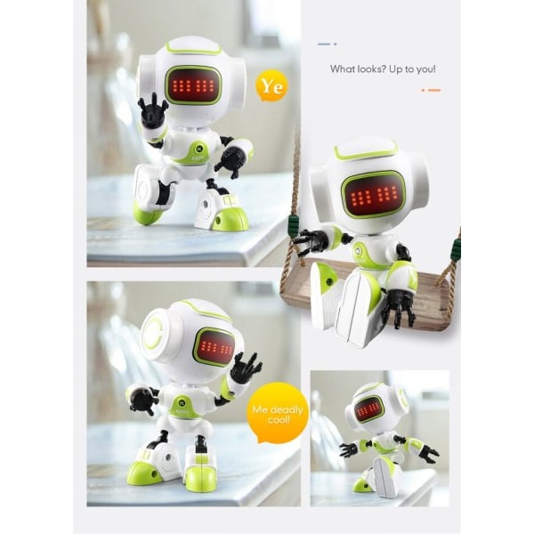 Mini Smart Robot Model Børn Voiced Intelligent LED Eyes DIY Vector Mechanic Combat