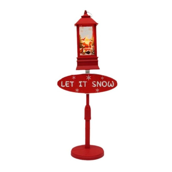 Julenissen Jule Tre Snømann Gate Lampe Dekor Ornamenter Snø lys