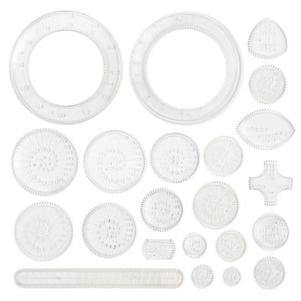 33 kpl Spirograph Design Arts Craft Kit Classic Amazing Designs Rainbow Magic Scratch