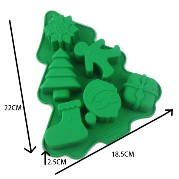 Jul Silicone Forme Xmas Bagning Form til Mini kager Håndlavet Sæbe Chokolade Jello Slik og stearinlys