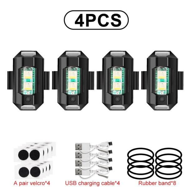 LED Anti-kollision Advarsel Lys Mini Signal Lys Drone med Strobe Lys 7 farver