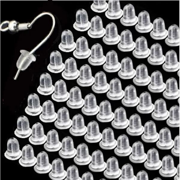 1000 bitar 4MM mjuk silikon gummi örhänge rygg proppar för studs  gör det själv smycken tillverkning örhängen fynd tillbehör