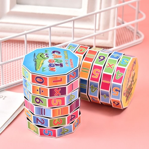 Barn Montessori Magic Cube Matematikk Leker Barn Matematikk Aritmetikk Pedagogisk Spinning Blokk Barn Tidlig læring leketøy