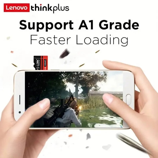 Micro SD kort klasse 10 TF flash kort 64GB rød & sort hukommelse kort