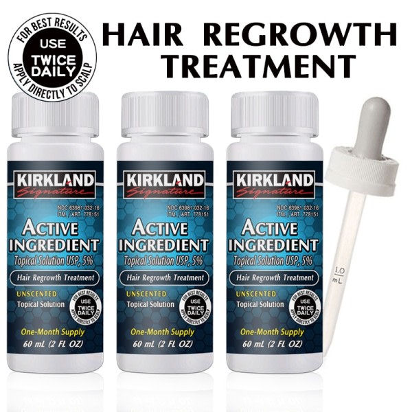 3 flasker 60ml Hår Growth Essence 5% Active Ingredient Hand Hår Tab Løsninger