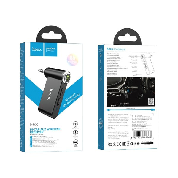 3,5mm liitin AUX auto Bluetoother 5.0 vastaanotin langaton mikrofoni handfree sovitin autossa