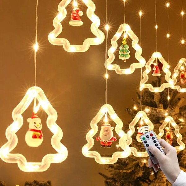 Jul Ønskekugle LED Fe Gardin Lys Snor Bryllup Ferie Guirland Lampe