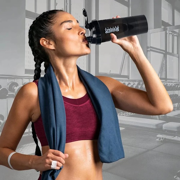3 lag shaker protein flaske pulver shake kop vand flaske plastik blanding  flaske