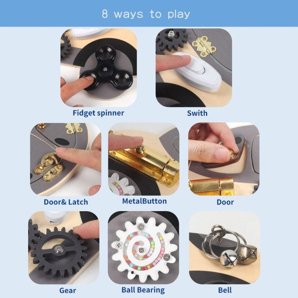 Barn Trä Montessori Leksaker Baby Busy-Board Spel Leksaker Utbildnings Sinns Aktivitet Board