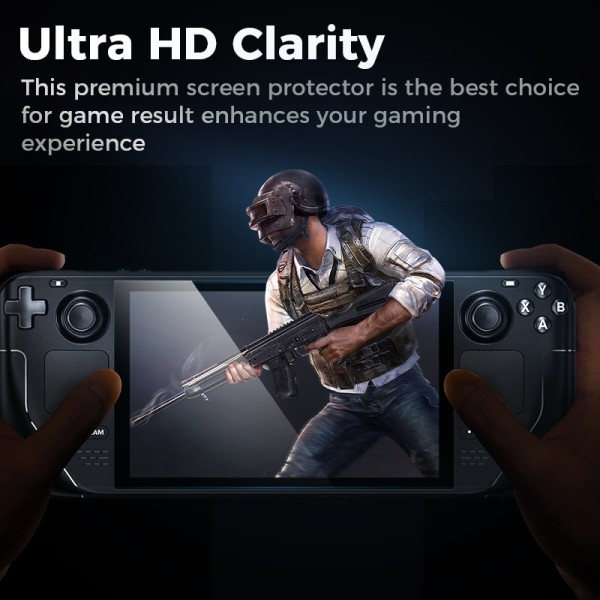 3 Pack Steam Däck Skärm Protector Hårdhet Härdad Anti-Scratch Ultra HD Glas Skydds Skärm kit