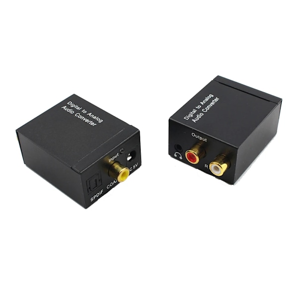 Ljud omvandlare koaxial optisk fiber toslink digital till jack 3,5 mm analog
