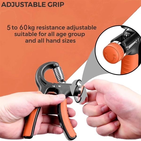 Treningsstudio Fitness Hand Grip Herre Justerbar Finger Tung Trener Styrke for Muskel Recovery Hand Gripper