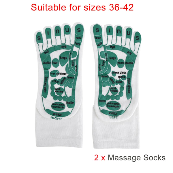 Set om 2 fot hand massage akupressur strumpor & handskar fysioterapi massage lindra trötta fötter zonterapi strumpor