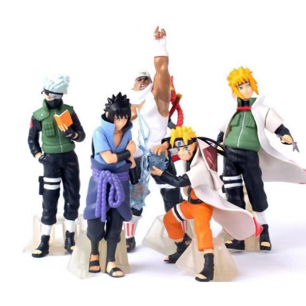 Naruto Shippuden Anime Figur Uchiha Sasuke Hatake Kakashi Haruno Sakura Action Doll