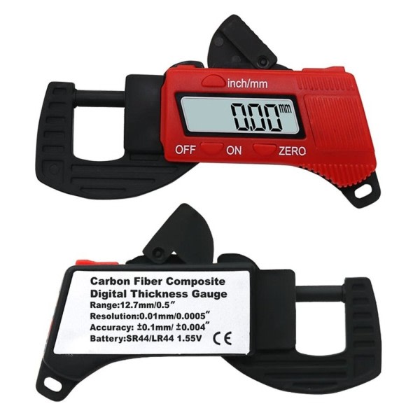 0-12,7 mm Caliper Carbon Fiber Composites Digital Thickness Caliper Micrometer Gauge