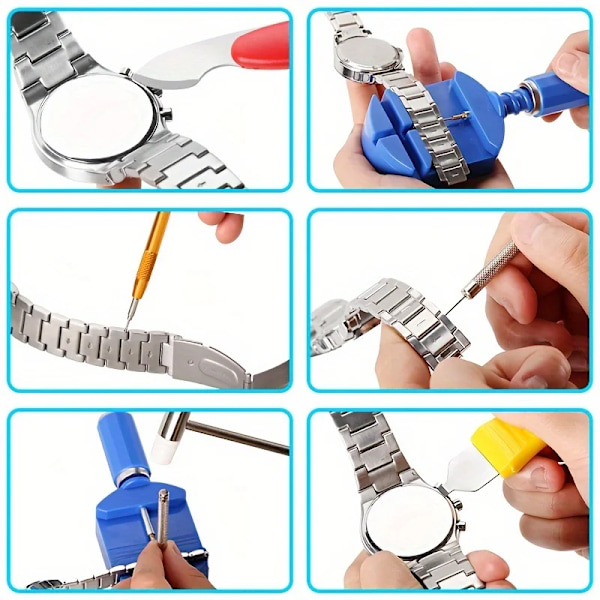 147 bitar set Klockare Klocka Reparation Reparation Verktyg Kit, Case RemoverOpener Bar Set, Bekvämlighet Varumärke Klocka Verktyg
