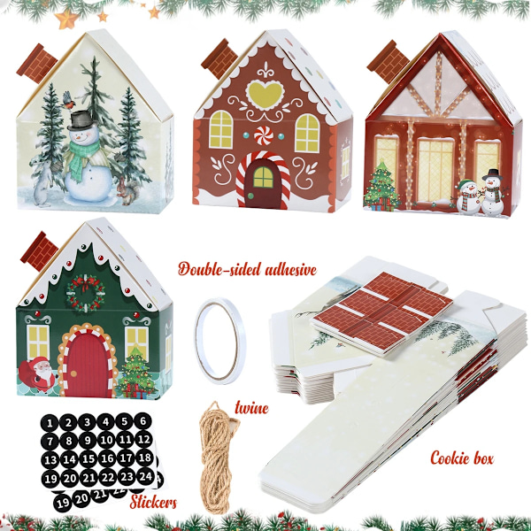 Jul godteri boks hus form gave bokser god jul pynt