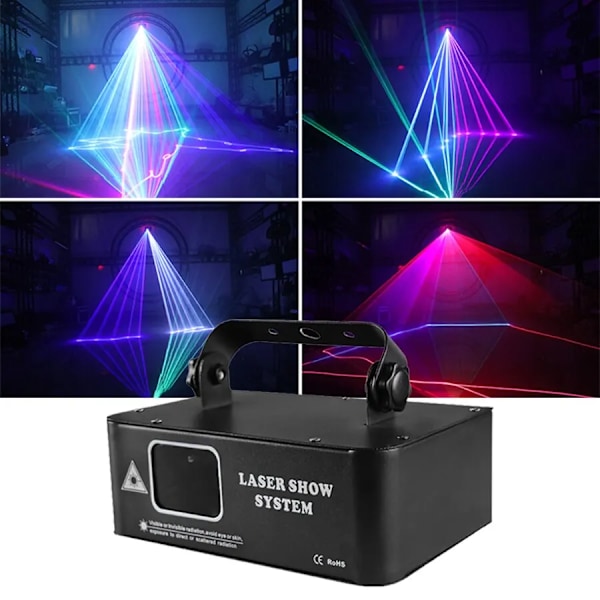 RGB Laser 500MW Beam Line Scanner Projector DMX Professional Disco DJ Bröllop Fest Bar Club Scen Ljus