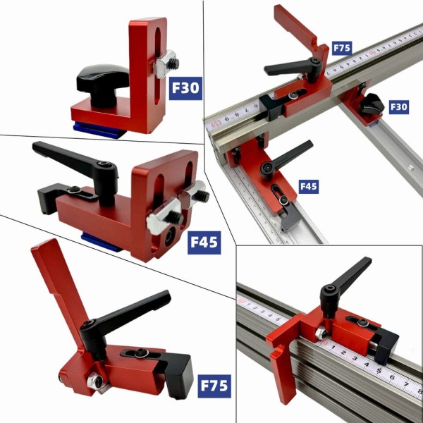 Fres Bord Gjerde Aluminium Multi T-Track Bord Sag Profil Gjerde Trebearbeiding T-spor Gjæring