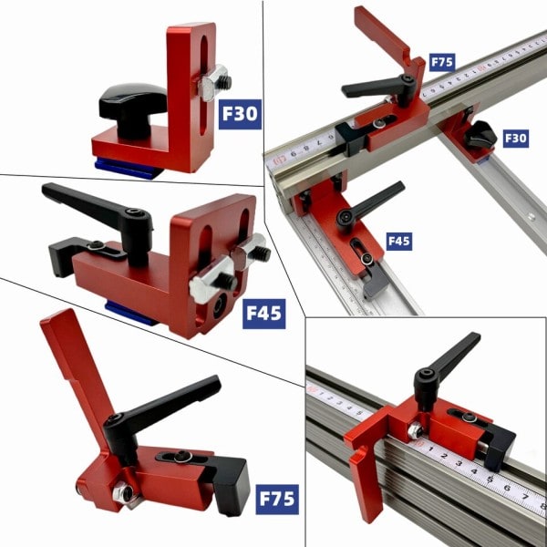 Overfræser Bord Hegn Aluminium Multi T-Track Bord Sav Profil Hegn Træbearbejdning T-Slot Gering