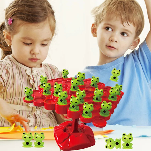 Montessori Math Toy Balancing Bräde Pussel För Barn Groda Balans Träd Utbildnings Förälder-barn Interaktion Bordskiva Spel leksaker