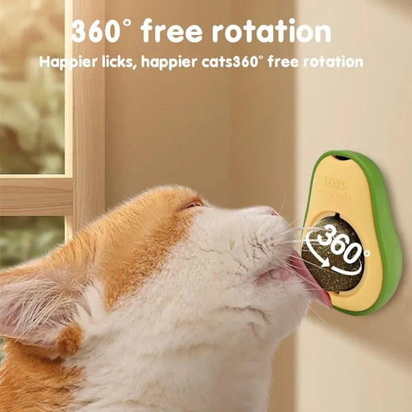 Avokado Kattmynta Katt Leksaker Vägg Ball Vridbar Naturlig Mynta Bular Hälsosamt Ätbart Slickande Bolar