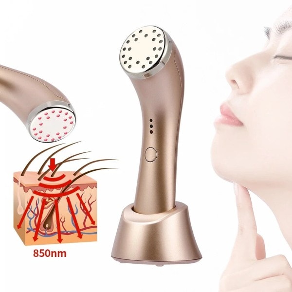 Infraröd värme rött ljus ansiktsbehandling maskin led foton terapi kollagen stimulering anti åldrande huduppstramning skönhet massage