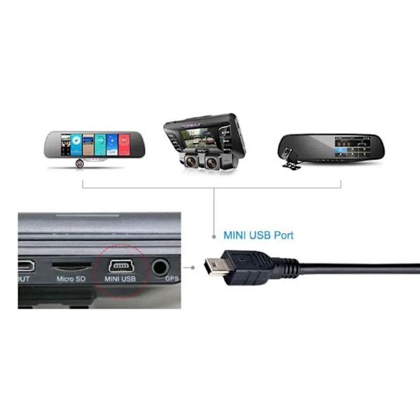 Mini USB Kabel Bil DVR GPS Digital Kamera