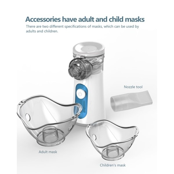 Håndholdt bærbar autoclean Inhaler Nebulizer Mesh Atomizer lydløs inhalator nebulisator