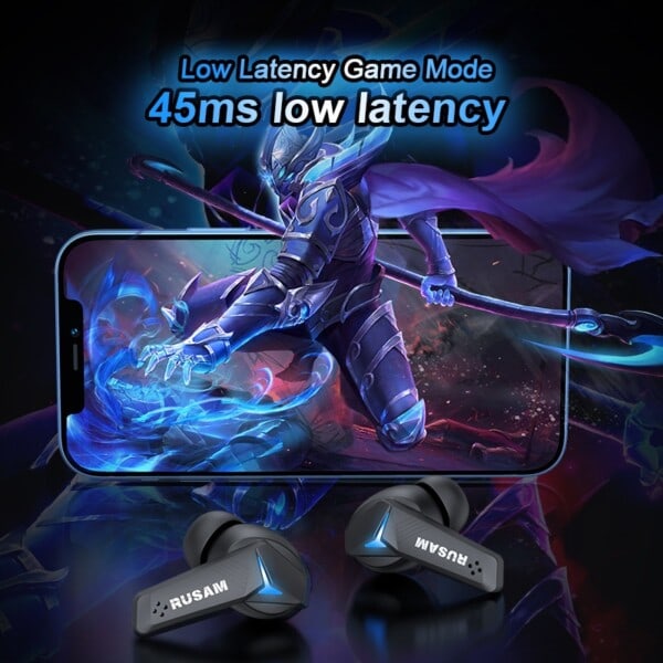 RUSAM GA33 Gamer Headset Låg Latency Bluetooth Hörlurar