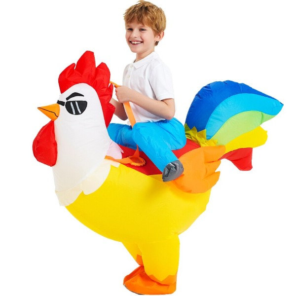 Børn hane flamingo cosplay oppustelig kostume dyr anime kjole dragter