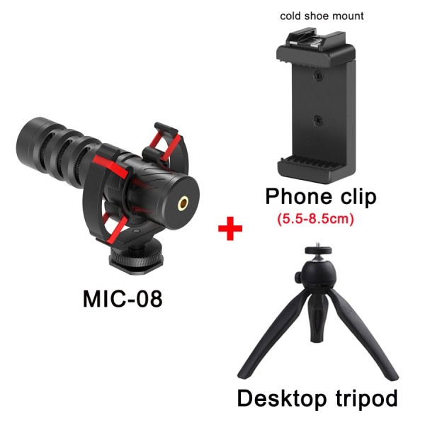 Professionell DSLR Kamera Mikrofon Hagelgevär Mikrofon Kardioid Pickup