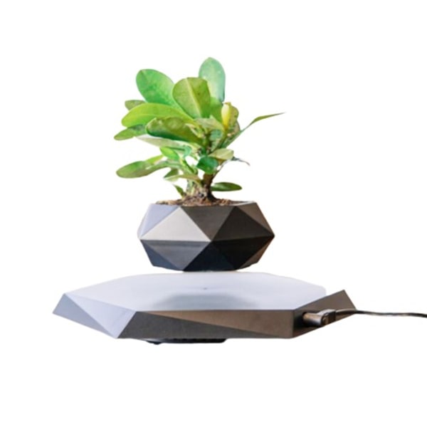Air Bonsai Kruka Rotation Blomma Kruka Planters Magnetisk Suspension Flytande Kruka Kruka Växt