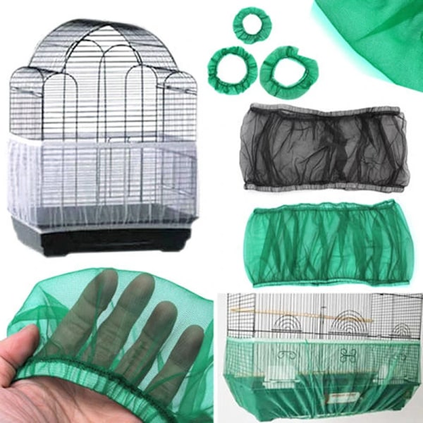 Nylon nät fågel papegoja skydd mjuk lätt rengöring nylon luftigt tyg nät fågel bur överdrag