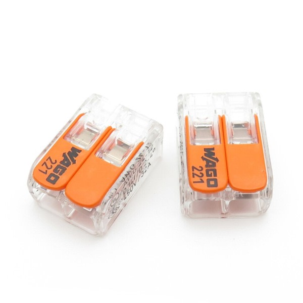 Origin  221-412 10PCS Installation Terminal Bolcks And Connector 2 Pin Compact Splicing Connector