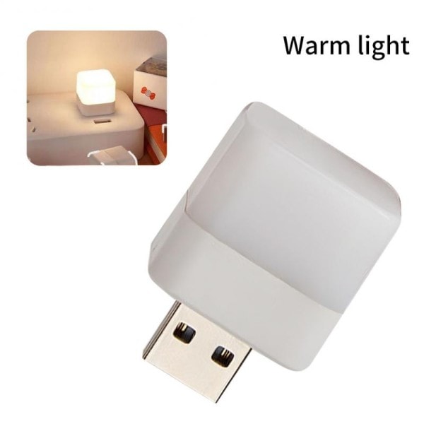 USB liten nattlys LED øyebeskyttelse firkantet leselys