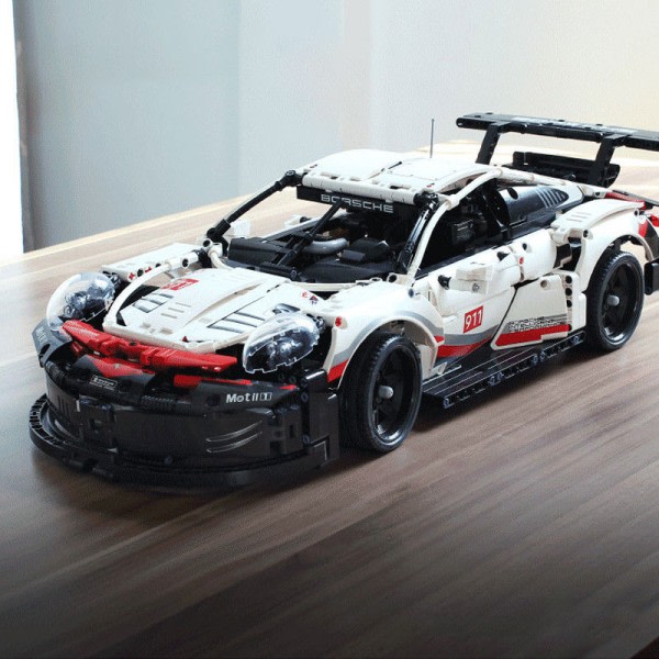 Teknisk Porscheed 911 RSR Super Racing Bygningsblokker Klosser Modell Super bil leker