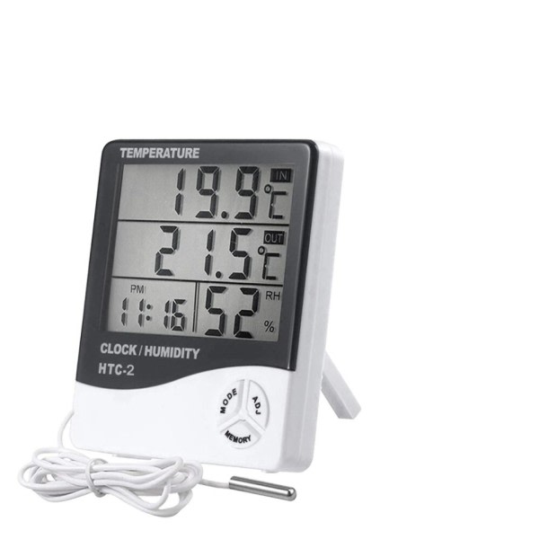Mini LCD til Trådløst Termometer LCD Smart Elektrisk Digital Hygrometer Termometer Vejr Station Ure