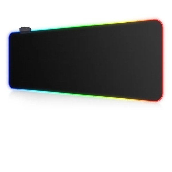 Stor lysende musemåtte RGB streamer LED gaming internet mus måtte