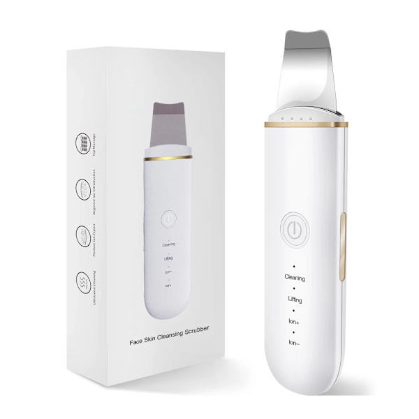 Ultralyd Skin Scrubber Vibration Ansikt Spatula Svarthode Fjerner Spade Clean Cavitation Peeling Ansiktsløfting hudpleie