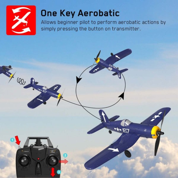 VOLANTEXRC 761-8 2,4GHz RC Fly 6-Axis Gyro F4U Corsair EPP RC Plane Foam Trainer Warbird