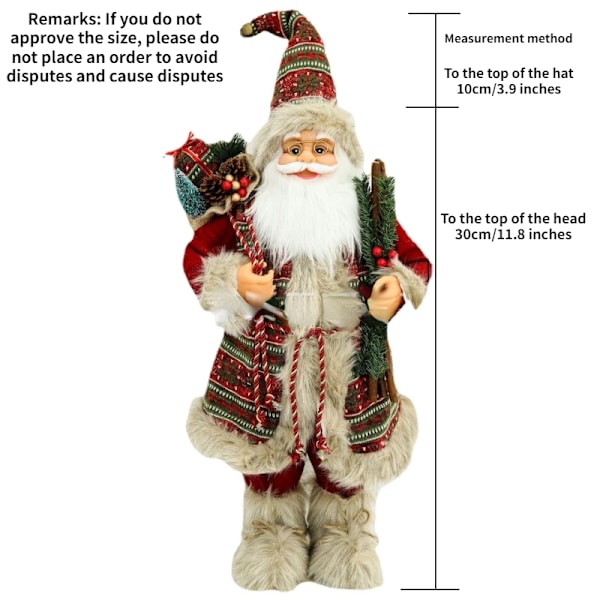 Jul Store Julemand Dukker Ornamenter Stående Julemand Figurine Hjem Bryllup Fest