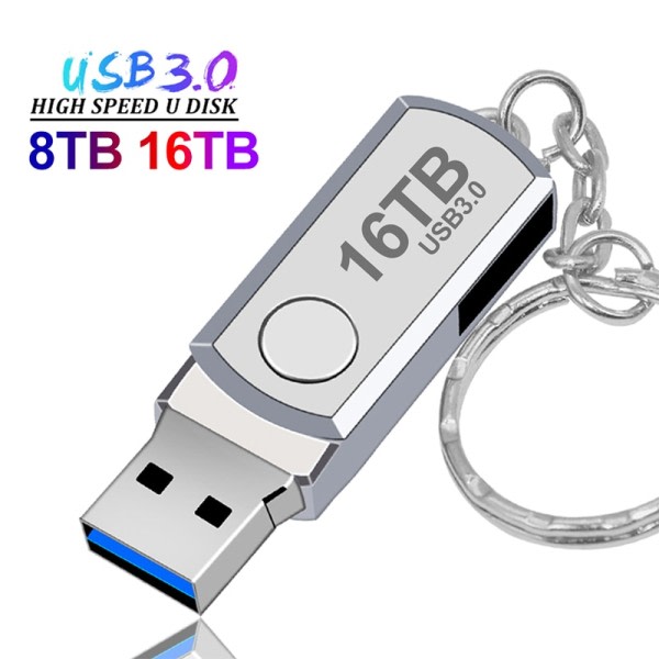 USB 3.0 Pendrive 16TB High Speed Pen Drive Metal Cle Usb Flash Drive  Portable SSD