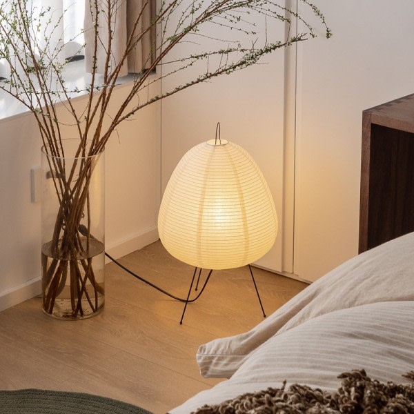 Japansk ris papir lanterne led bord lampe stue værelse soveværelse