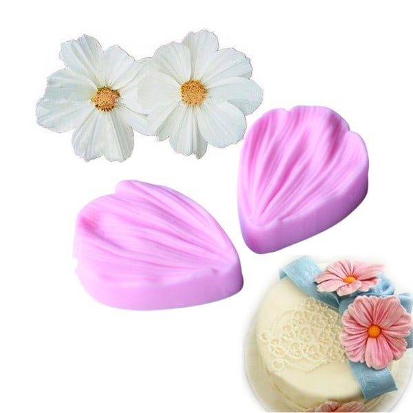 Daisy Blomma Kronblad Präglade choklad fondant kaka form