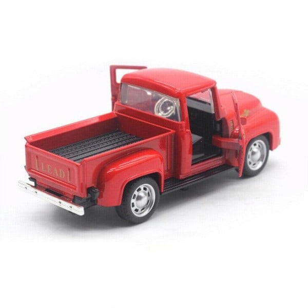 Punainen metalli kuorma-auto lelu vintage punainen mini pöytä koristelu