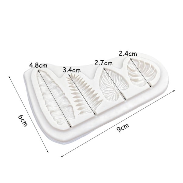 Palm Ginkgo Lønne Monstera Deliciosa Blader Silicon Sugarcraft Mugg Harpiks Verktøy