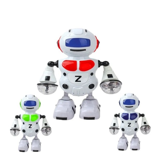 Intelligent Elektrisk Dansing Tromme Robot Barn's Med Blinkende LED lys Musikk Leketøy