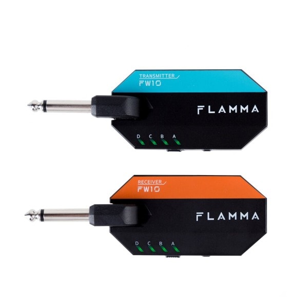 Gitar trådløst system sender mottaker sender mottaker 4 kanal innebygd oppladbar gitar sender