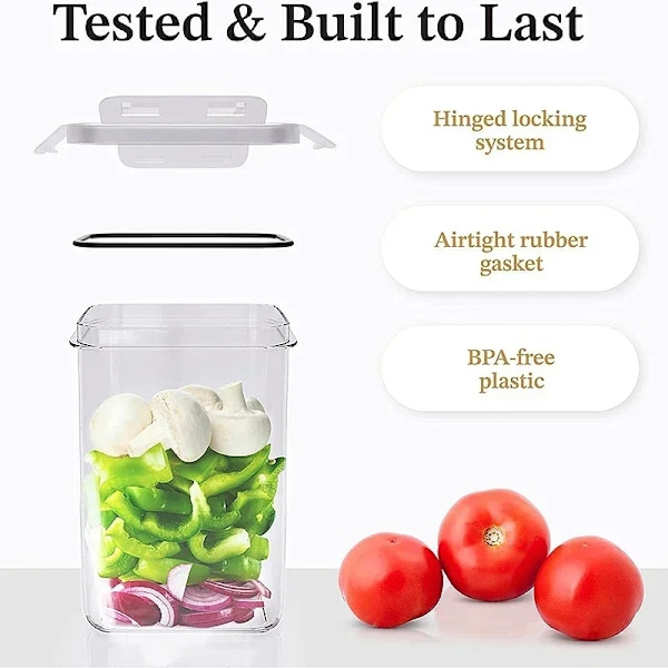 Mat Förvaring Behållare Kök Arrangör och Förvaring Behållare med lock Kylskåp Nudlar Låda Tank Förseglade Burkar 5 Set Set